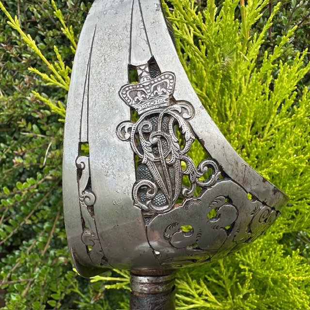 Ref: XXX - Victorian VR Cypher Hilted 1897 Pattern Infantry Officers Sword and Scabbard..